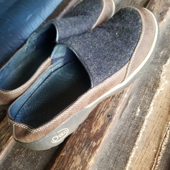 Chaco QUINN Wool & Leather slip on loafers size 10 - Picture 10 of 11